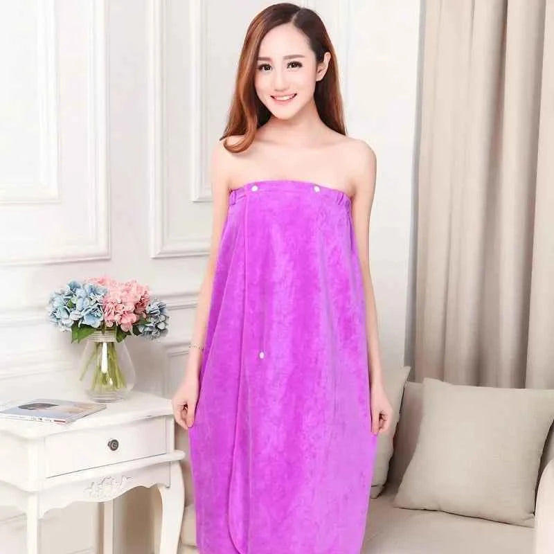 Women Bath Towels for Adults Bath Robe Bathrobe Body Spa Wrap Towel Gown Bathroom Accessories Sets