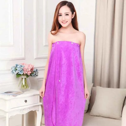 Women Bath Towels for Adults Bath Robe Bathrobe Body Spa Wrap Towel Gown Bathroom Accessories Sets