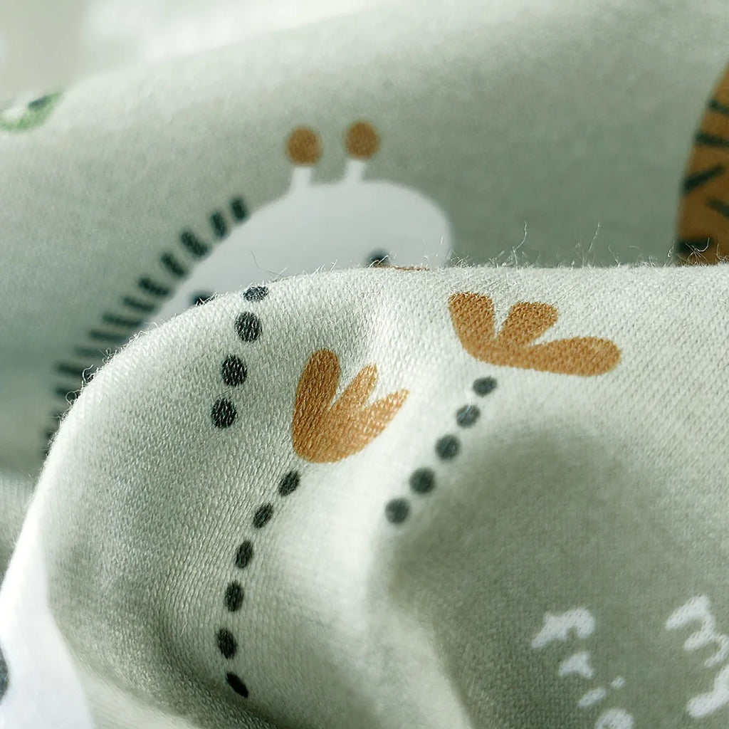 Zoo Animal Print Faux Two-Piece Baby Romper