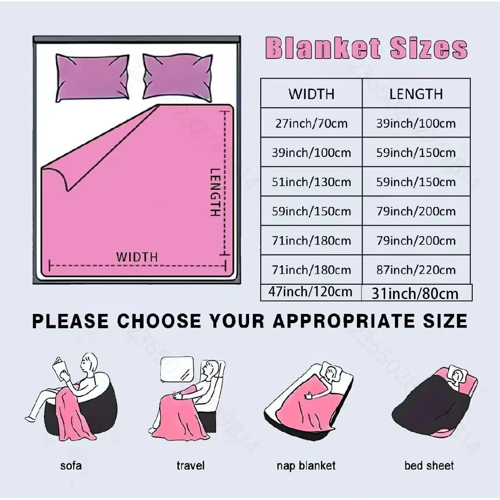 Halloween Blanket - Cute Cartoon Ghost, Magic Bookshelf, Spider Web, Bat, Pumpkin Designs - Soft And Warm Flannel Throw Blanket, Suitable for Camping, Travel, Car, And Home Decoration - A Warm Holiday Gift for Friends, Family