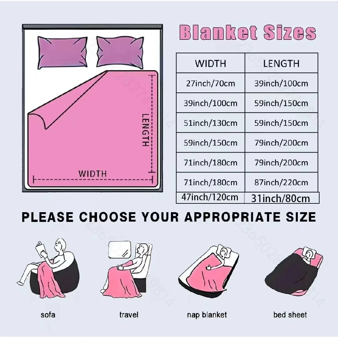 Halloween Blanket - Cute Cartoon Ghost, Magic Bookshelf, Spider Web, Bat, Pumpkin Designs - Soft And Warm Flannel Throw Blanket, Suitable for Camping, Travel, Car, And Home Decoration - A Warm Holiday Gift for Friends, Family