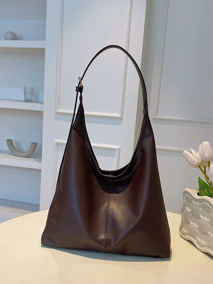 Large Capacity Solid Color Shoulder & Tote Bag