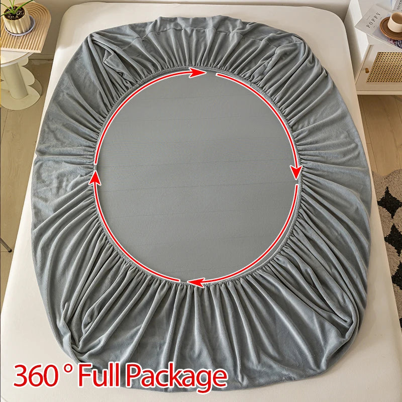 Plush Fitted Mattress Cover | Soft Bed Sheet