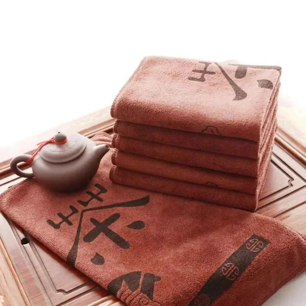 Strong Absorbent Small Square Towel Blended Fabric Tea Set Hand Towel Furniture Kitchen Cleaning Car Beauty Towel Bar Holiday