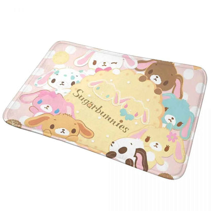 Cute Sugar Rabbit Sugarbunnies Memory Foam Bath Mat Rug Non-Slip Ultra Soft Bathroom Floor Rugs Carpet For Kitchen Shower Bath