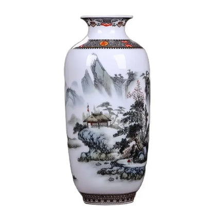 Jingdezhen Ceramic Vase — Vintage Chinese Traditional Animal Design Fine Porcelain Home Decor