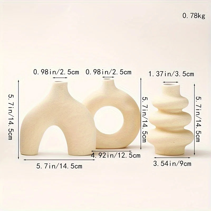 Ensemble de vases en céramique bohèmes, ornements de vases décoratifs, pour mariage, salon, chambre, café, cadeaux de décoration de table à manger
