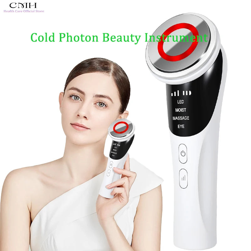 4-in-1 Cold Photon LED Facial Massager, Home Use