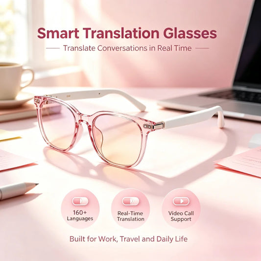 Smart Translation Glasses – 160 Languages, Photochromic Lenses, Bluetooth Audio, Drive & Cycle Safe