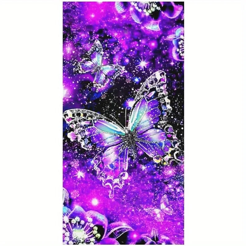 Beach Towel Galaxy and Butterfly Pattern Sun Protection Windproof Swimming