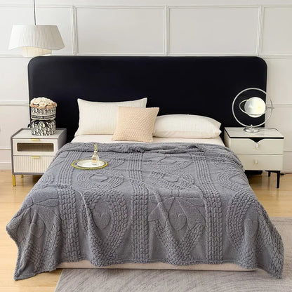 Ultra Soft Cozy Fleece Blanket Queen Size   Warm Thick Fluffy Plush Bed Blanket for All Season  Fuzzy Comfy Coverlet for Couch  Gift Idea