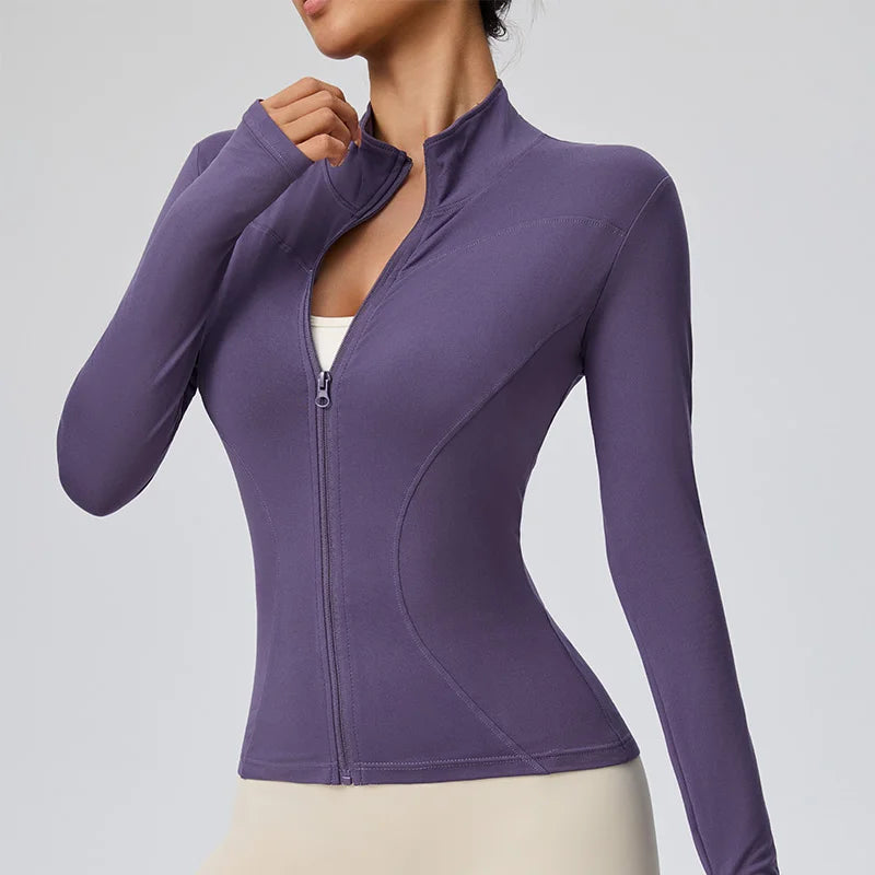 2025 Fall Pilates Quick-Dry Athletic Jacket for Women - Ideal for Gym Workouts & Outdoor Running