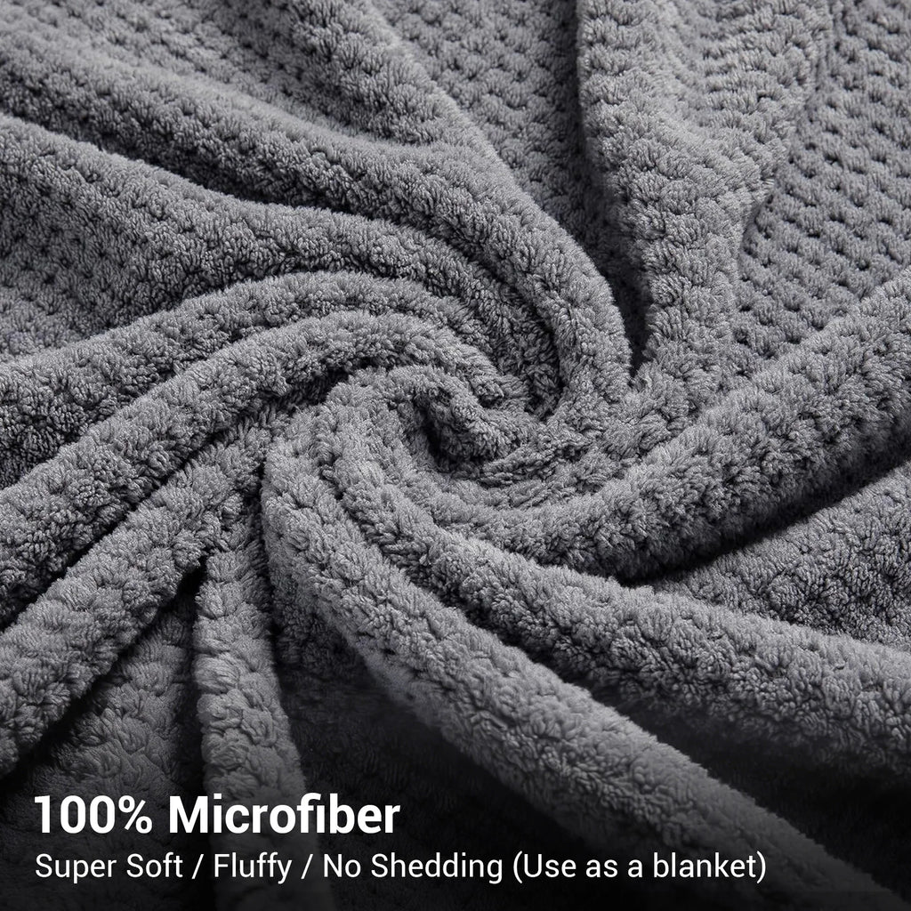 4-Pack Microfiber Bath Towel Set, 35.4"x67" Soft Absorbent Quick Dry