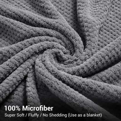 4-Pack Microfiber Bath Towel Set, 35.4"x67" Soft Absorbent Quick Dry