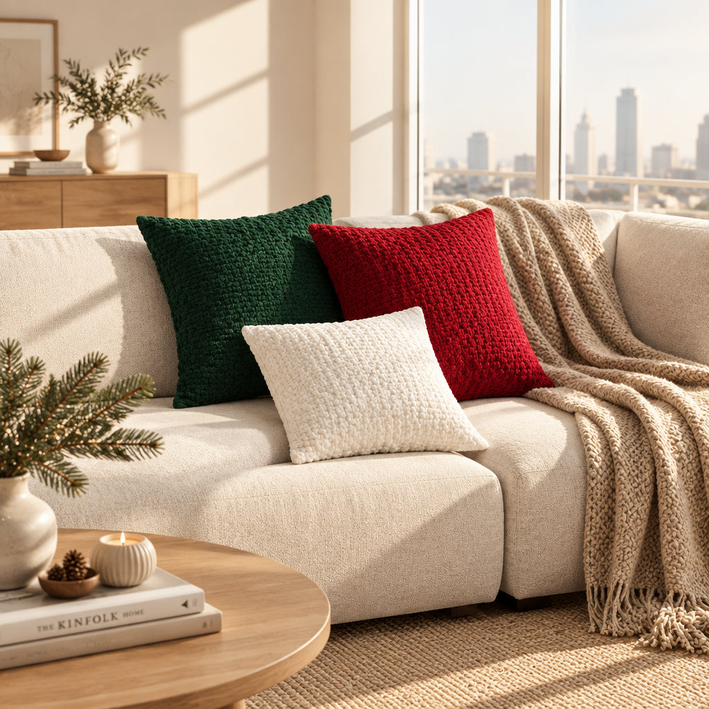 Soft Velvet Cushion Cover for Sofa, Bed & Chair