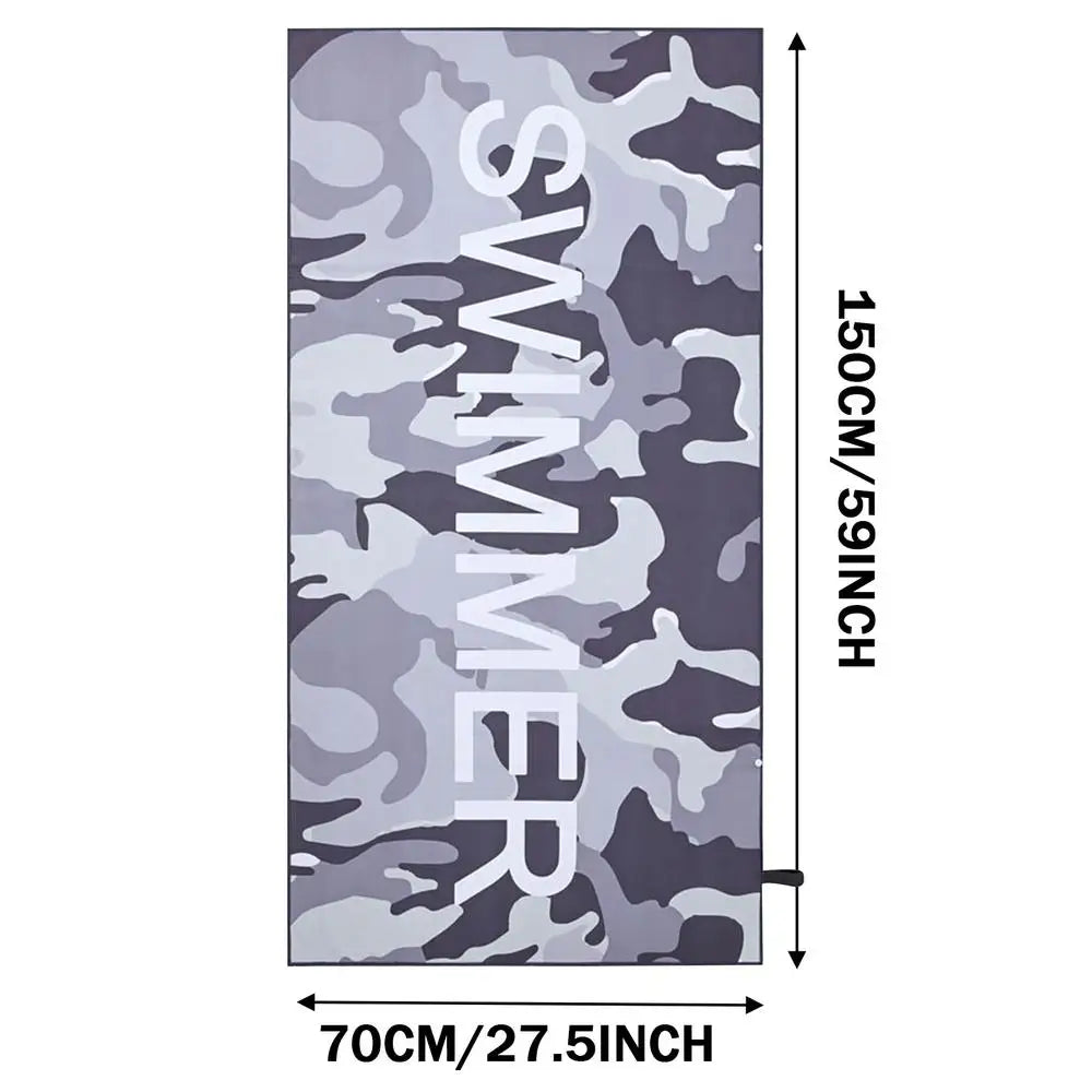 Microfiber Camping Towel 59 X 27.5 Inch Sand Proof Quick Dry