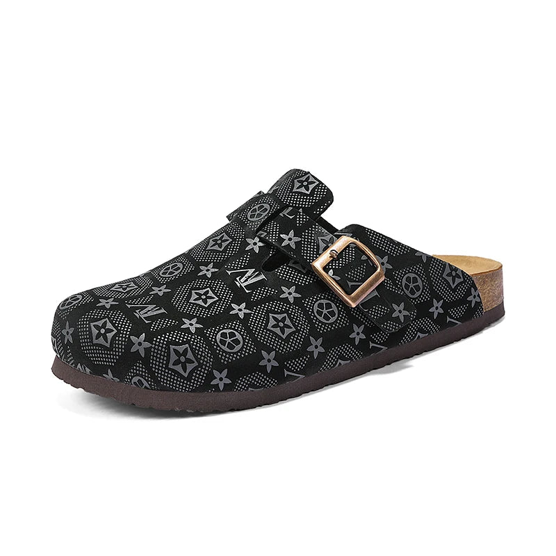 Birkenstock Slippers for Men 2025 New Trendy Brand Outdoor Wear Non-Slip Wear-Resistant Slip-On Cork Couple Closed-Toe Half Slip