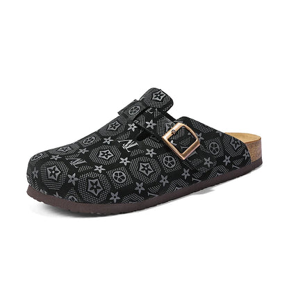 Birkenstock Slippers for Men 2025 New Trendy Brand Outdoor Wear Non-Slip Wear-Resistant Slip-On Cork Couple Closed-Toe Half Slip