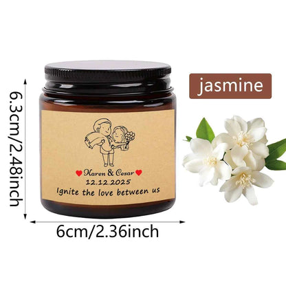 2.4-ounce custom souvenir personalized scented candles, an excellent gift for birthday parties and weddings.