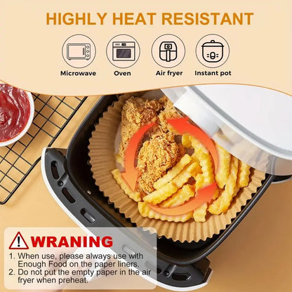 Disposable Air Fryer Liners, Square & Round Non-Stick Baking Paper