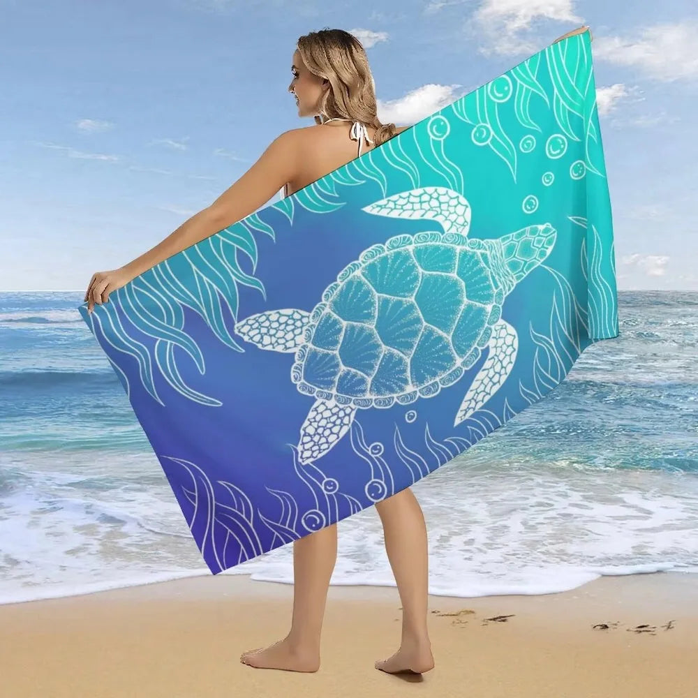 Large Microfiber Beach Towel Quick Dry Sun Protection Absorbent Bath Towel
