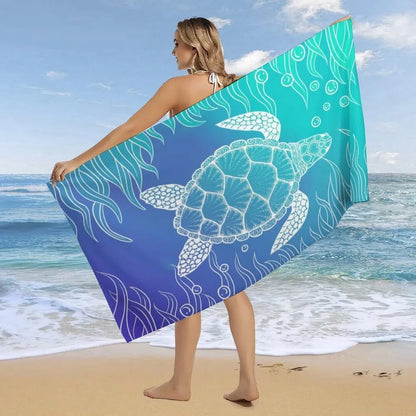 Large Microfiber Beach Towel Quick Dry Sun Protection Absorbent Bath Towel