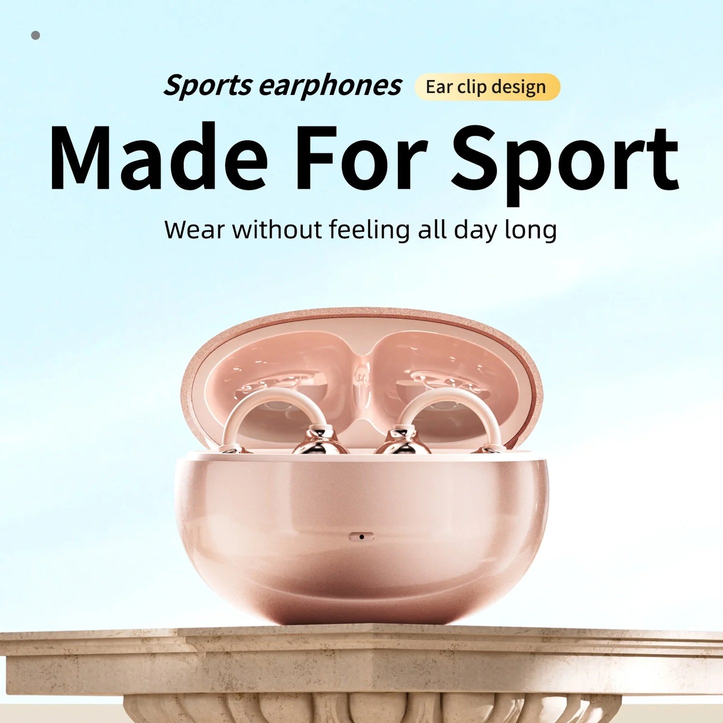 SK50 Open Ear Clip Headphones – Bluetooth 6.0, HiFi Sound, 36H Playtime, Built-in Mic