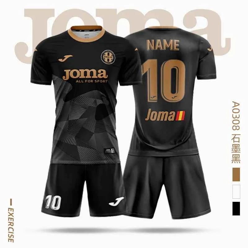 joma Homer soccer jersey short-sleeved shirt + shorts set 3DT T-shirt children's training uniform team match soccer jersey