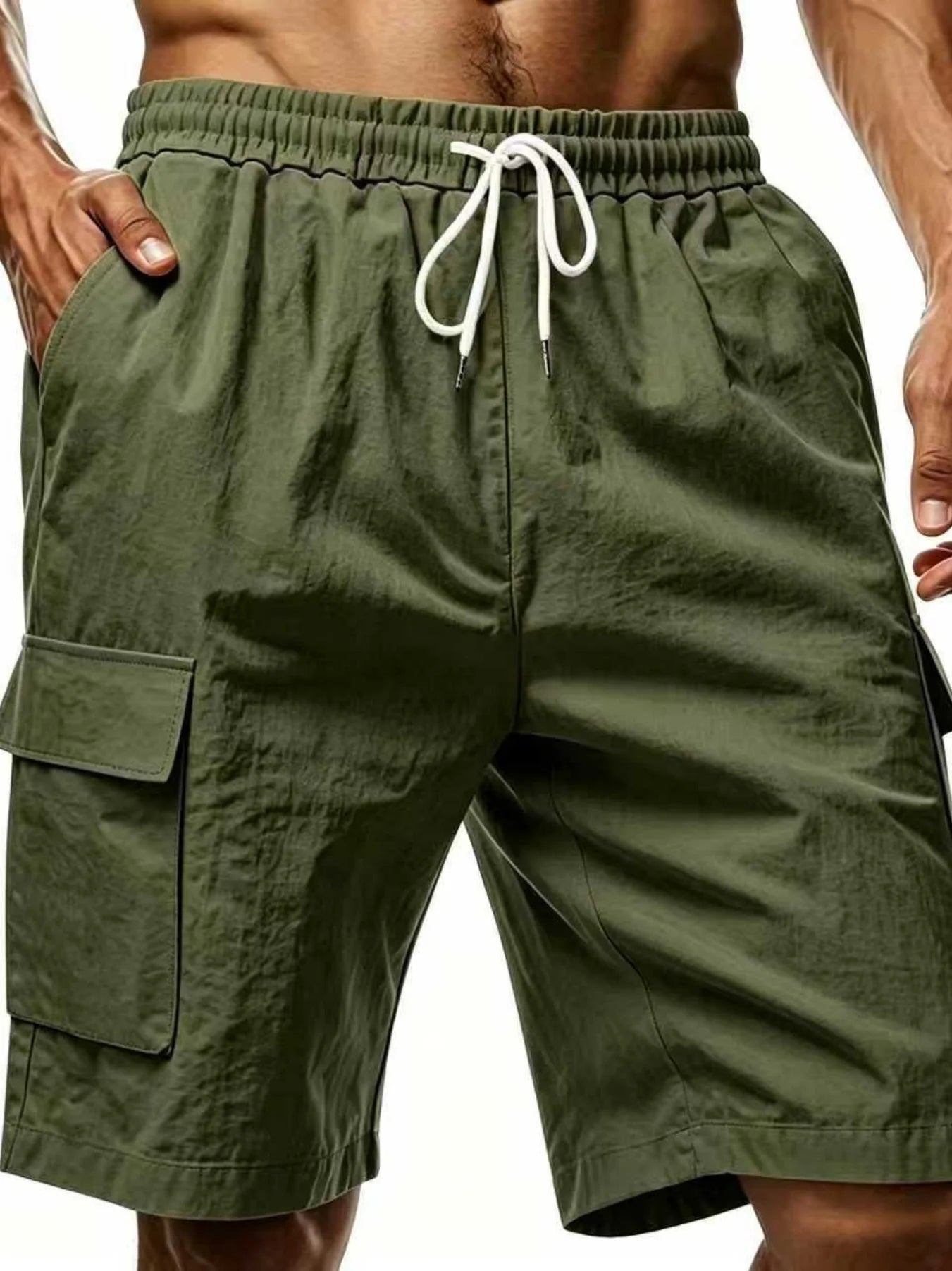 Men's Linen Drawstring Elastic Waist Work Pants — Breathable Casual All-Match Trousers