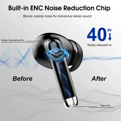 K66 Wireless Earbuds – Bluetooth 5.3, ANC, IPX7 Waterproof, 48H Playtime