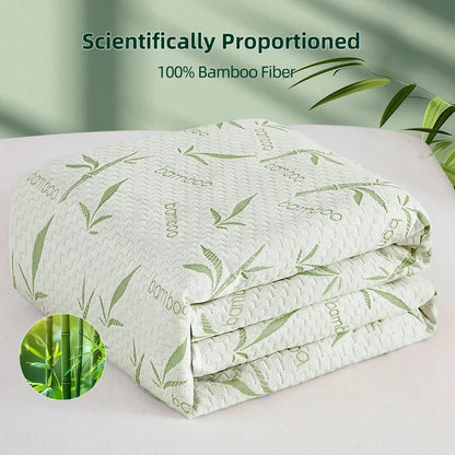 Bamboo Viscose Fitted Mattress Cover, Twin, Breathable