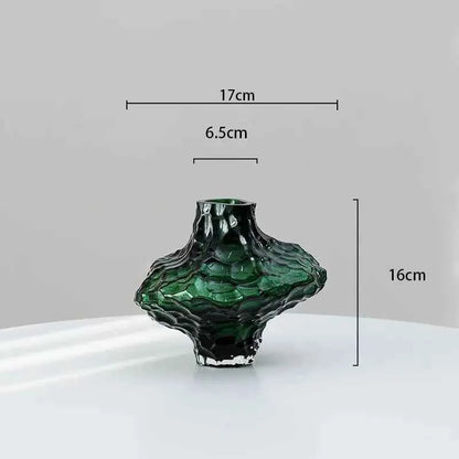 Vase in The Ancient Style Canyon Glass Thickened Creative Senior Sense of Home Decoration Valley Flower