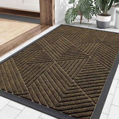 Kitinjoy Front Door Rubber Mats Indoor Outdoor Non-slip Absorbent Rugs Easy Clean Low Profile Entryway Doormats Home Decor Mats