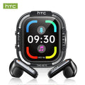 HTC NE70 Wireless Earbuds – Bluetooth 6.0, AI Translator, HD LCD Display, 30H Battery
