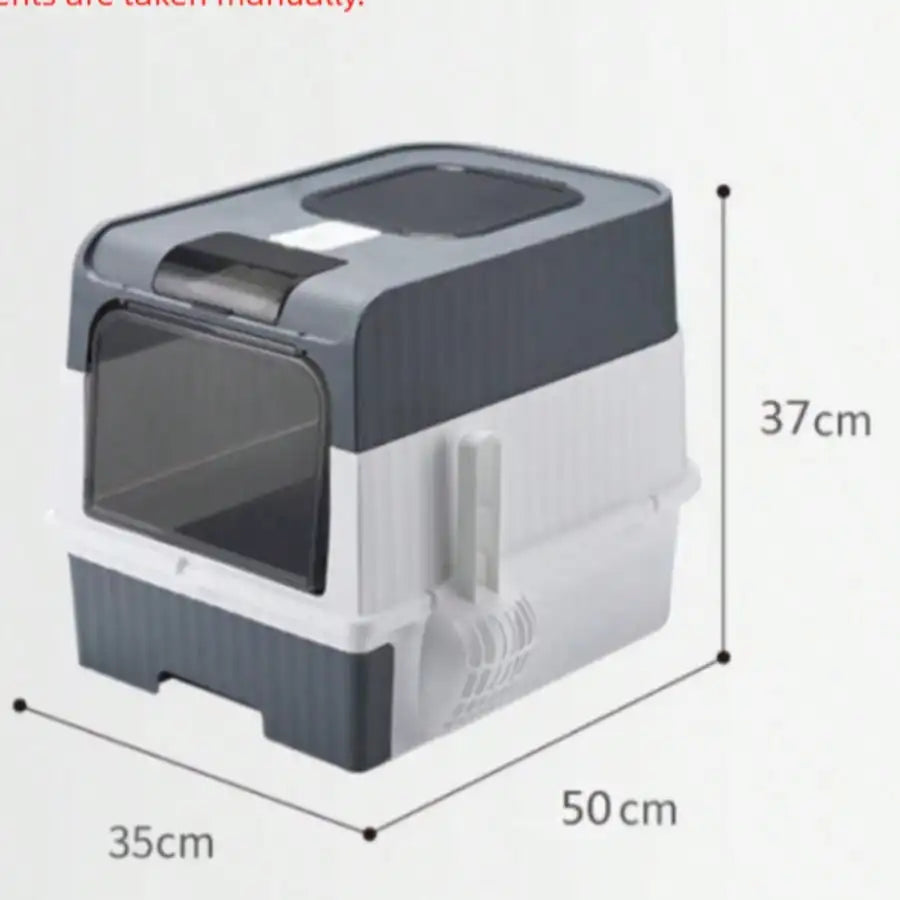 Fully Enclosed Cat Litter Box, Top Entry & Drawer