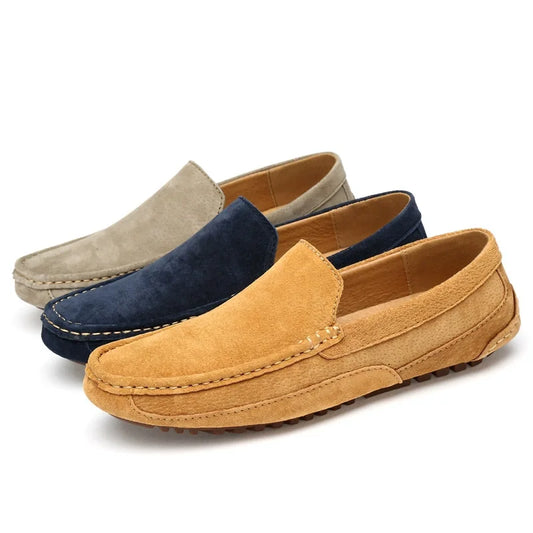 Mocassins pour homme en daim | Mocassins de luxe légers faits à la main à enfiler