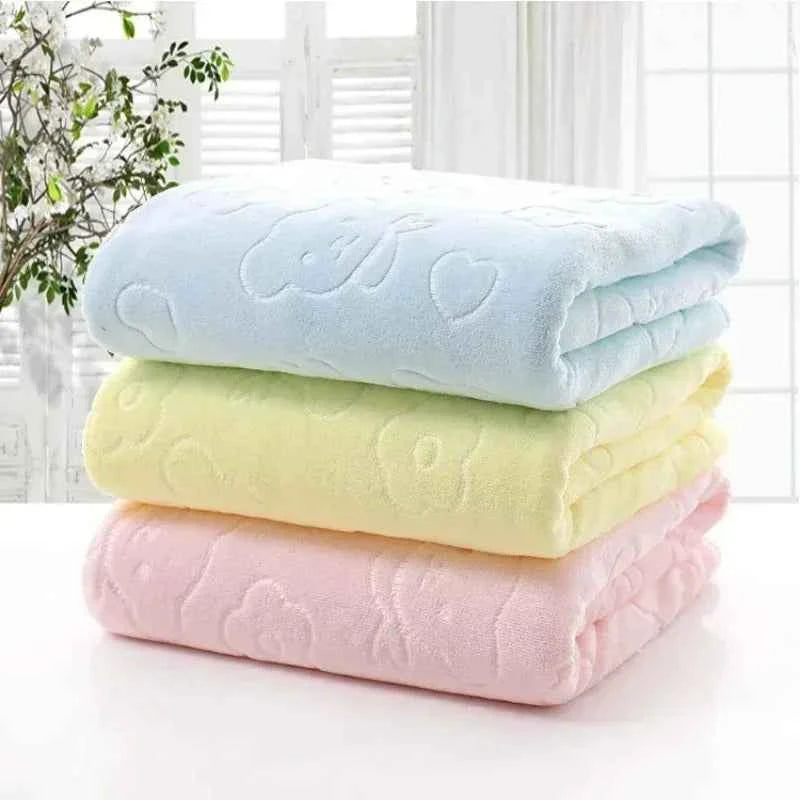 34x74cm Ultra Fine Fiber Embossed Teddy Bear Towel, Beach Towel, Absorbent and Soft Gift Towel Hand Towel  Face Towel Beach