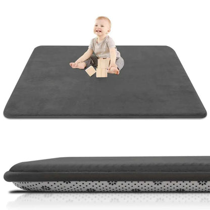 VIKAMA Solid Color Thickened Flannel Carpet - For Living Room Rug, Children's Crawling Mat & Bedroom Bedside Blanket