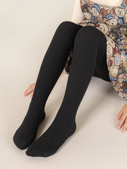 0-12 Years Children Cotton Baby Girls Pantyhose Spring Autumn Winter Bowknot TightsKids Infant Knitted Collant Tights