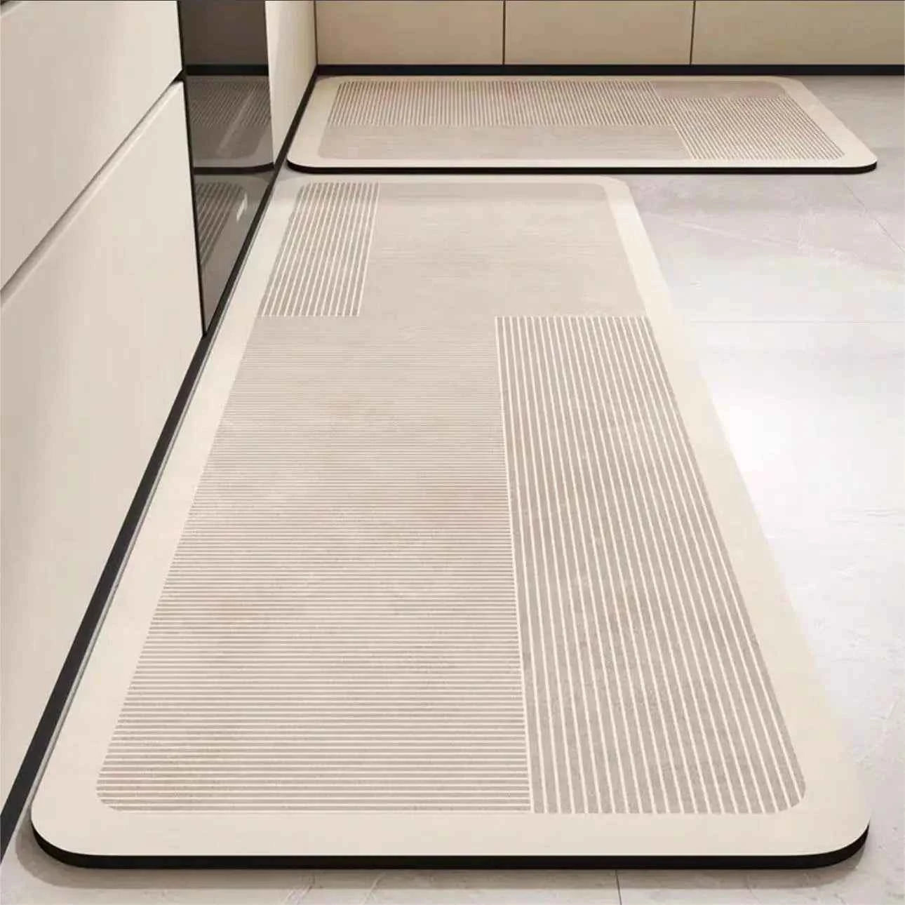 VIKAMA Kitchen Floor Mats Diatomaceous Earth Carpet Non-slip Wipable Extension Strip Dirt-resistant Absorbent Foot Mats
