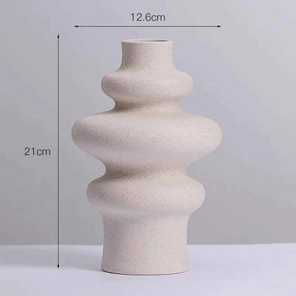 Ins Style Ceramic WhiteVase Decoration Spiral Vase Modern Home Decoration Flower Pot Vase Decoration Home Living Room Decoration