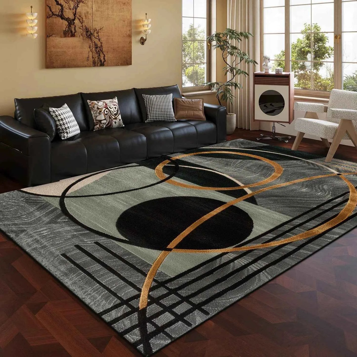 Abstract Large Area Living Room Carpets Decoration Home Bedroom Bedside Soft Rug Washable Lounge Coffee Tables Non-slip Door Mat