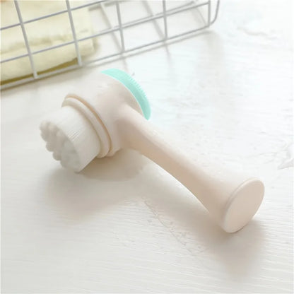Double-Sided Silicone Facial Cleansing Brush