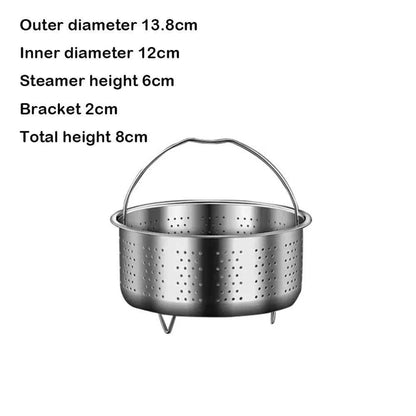Stainless Steel Steamer Basket In Stant Pot Accessories For Instant Cooker With Silicone Handle Pressure Cooker Rice Steamer