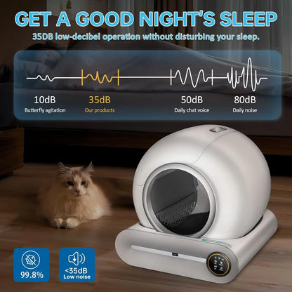 Automatic Self-Cleaning Cat Litter Box — APP Control, UV Sterilization & Deodorization