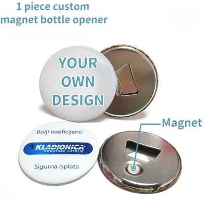 Customized Personalized Magnetic Tinplate Bottle Opener Text Picture Logo Printing Travel Portable Gift For Friends Wholesale