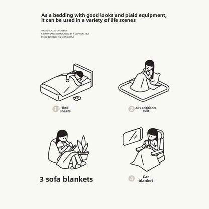 Autumn And Winter Thickened Blanket Suitable For Bedroom Living Room Office Leisure Blanket warm and soft multi-size