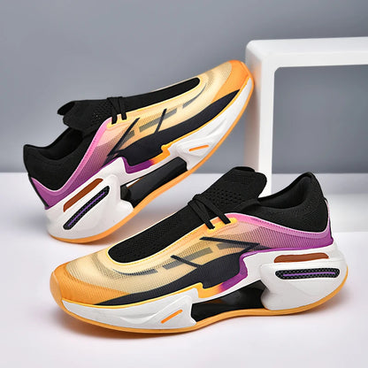 Men Basketball Shoes Breathable Outdoor Mesh Sports Shoes 2025 New Anti Slip Rebound Flat Basketball Boots for Men