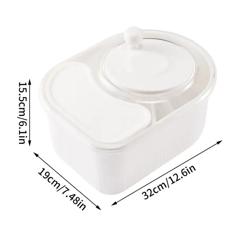 Multifunctional Vegetable Cleaner Spinner and Potato Scrubber with Lid