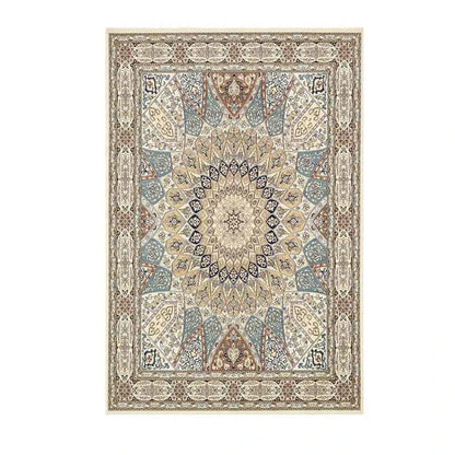 VIKAMA Washable Foldable Imitation Cashmere Carpet Entry Door Mat Persian Retro Style Living Room Bedroom Bed Soft Mat